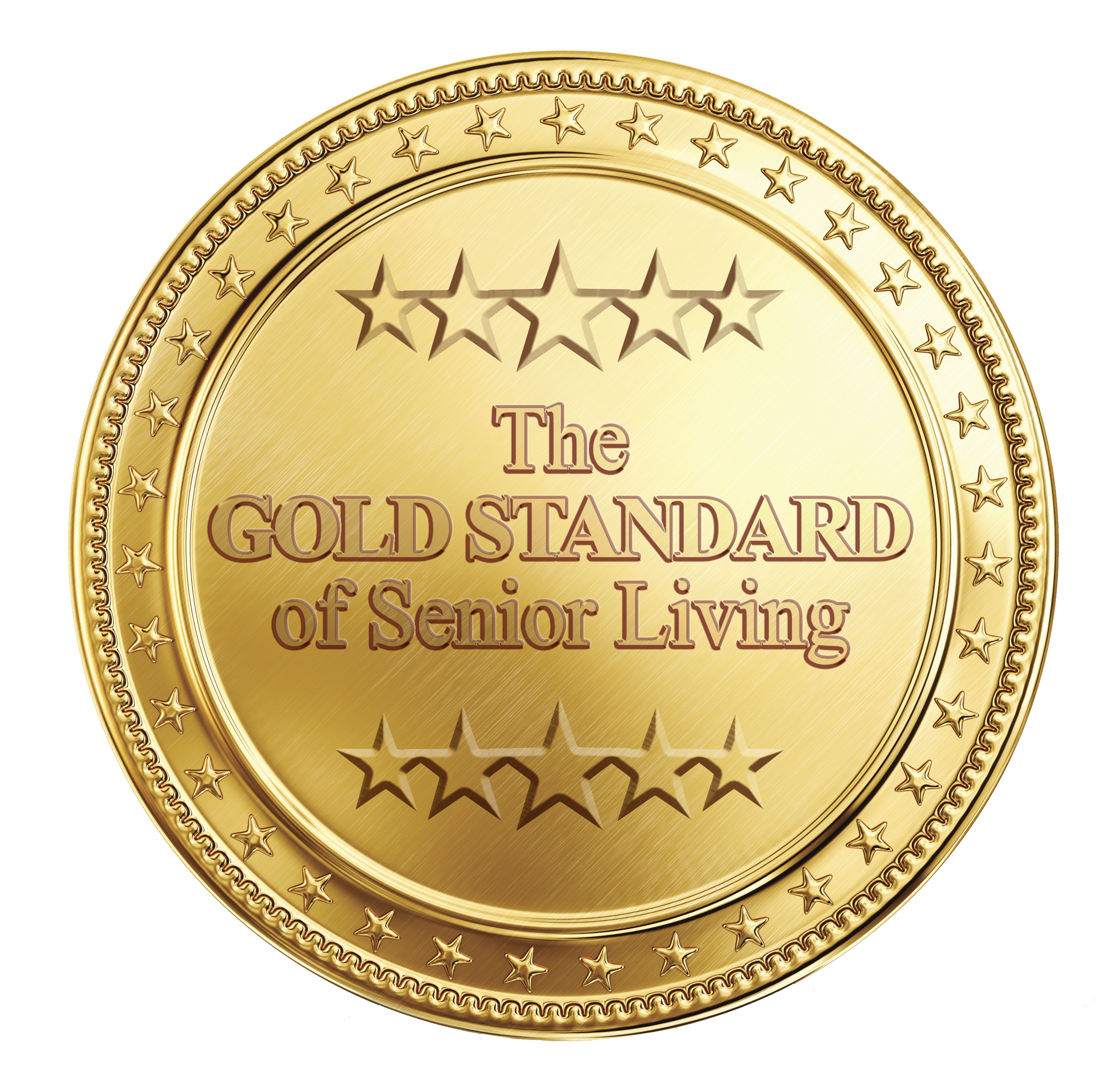 gold button reads 'the gold standard of senior living'